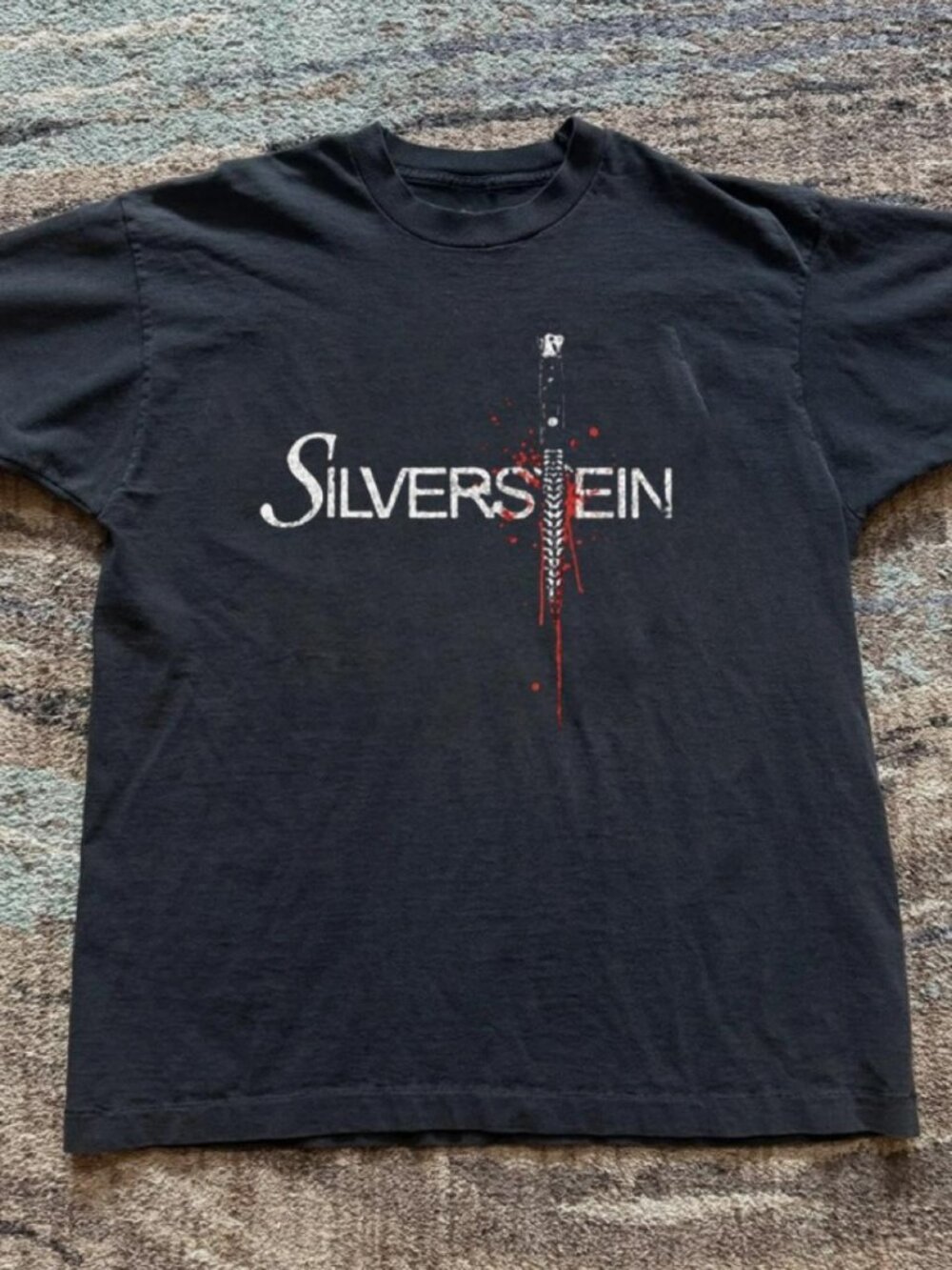 Black Silverstein band knife t-shirt
